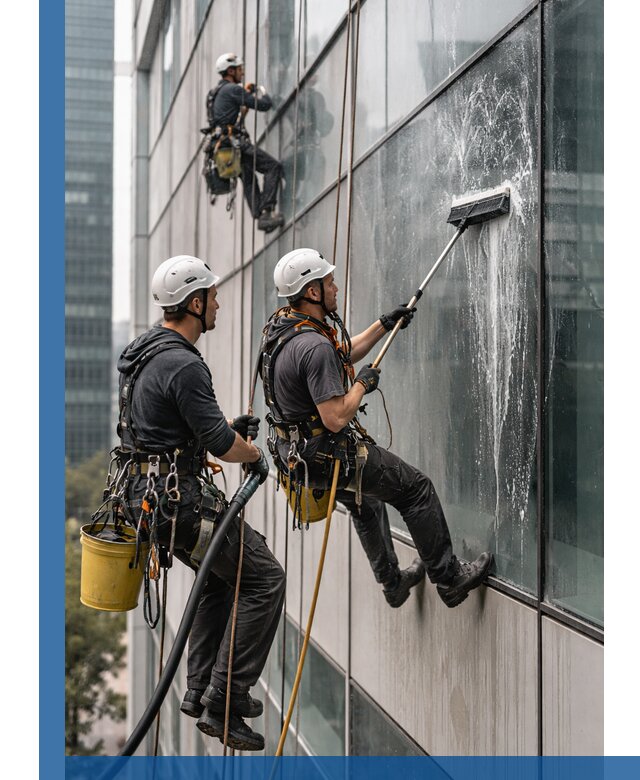 Профессиональная высотная мойка фасадов зданий в Шебекине