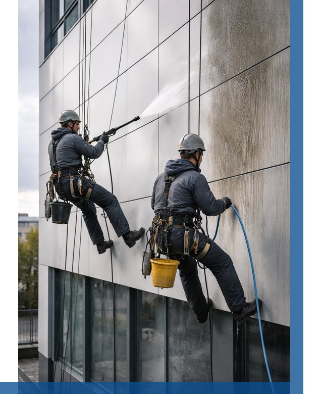 Мойка фасада из композита в Шебекине по цене от 305 р. | ВЫСОТНИК-Шбк