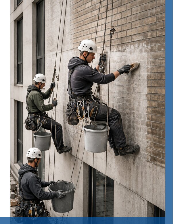 Удаление высолов с фасада в Шебекине от 255 р. | ВЫСОТНИК-Шбк