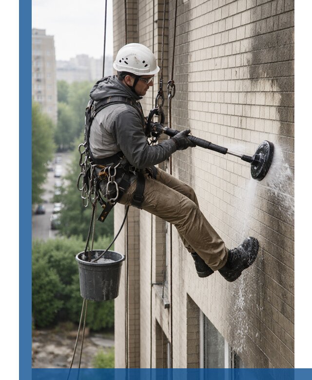 Очистка фасада от копоти в Шебекине профессионально и безопасно