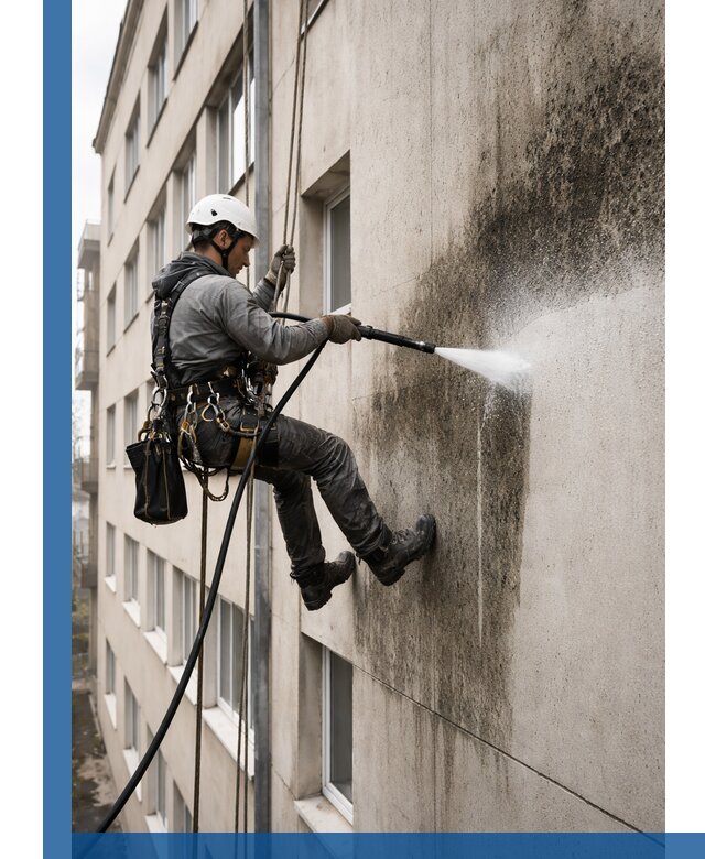 Профессиональная очистка фасадов от плесени в Шебекине