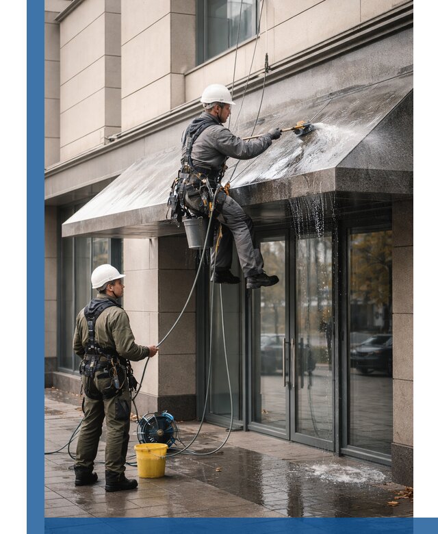 Профессиональная мойка козырьков и навесов в Шебекине