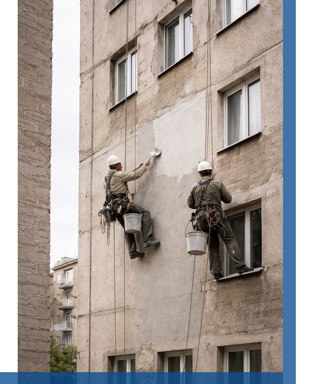 Косметический ремонт фасада в Шебекине от 1120 р. | ВЫСОТНИК-Шбк