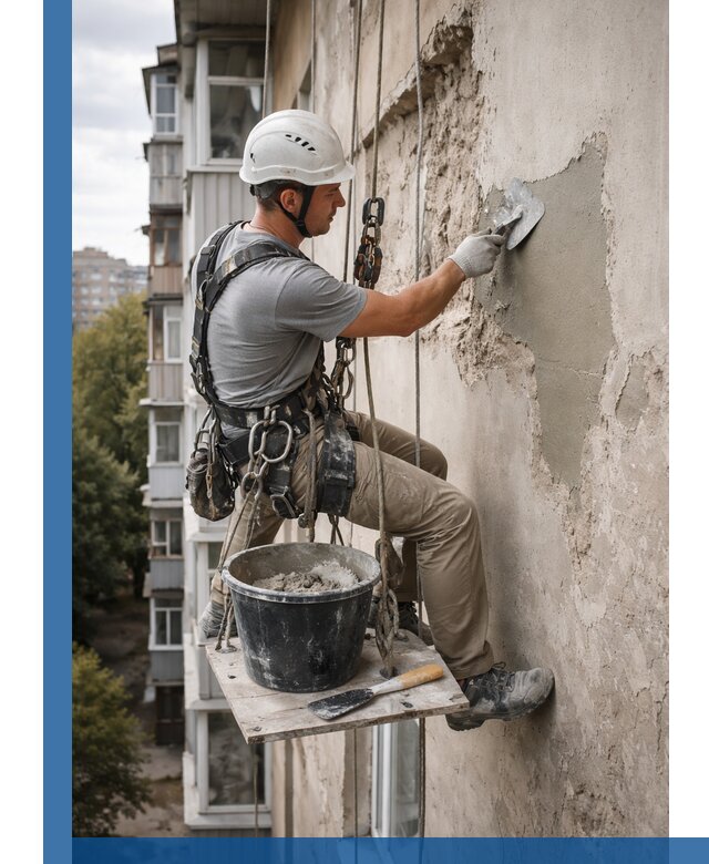 Восстановление фасадной штукатурки в Шебекине с гарантией качества