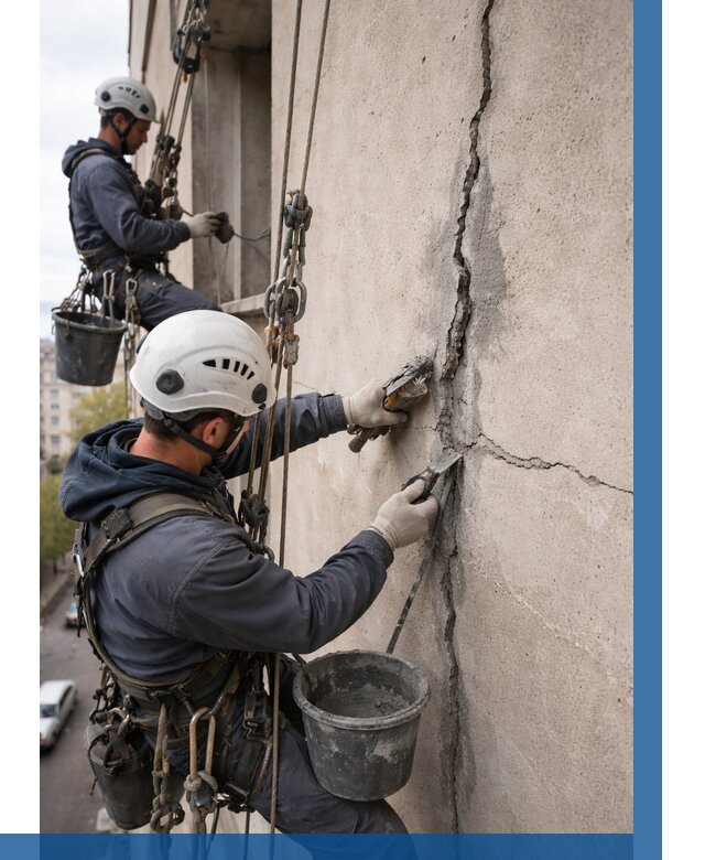 Заделка трещин на фасаде в Шебекине от 916 р. | ВЫСОТНИК-Шбк