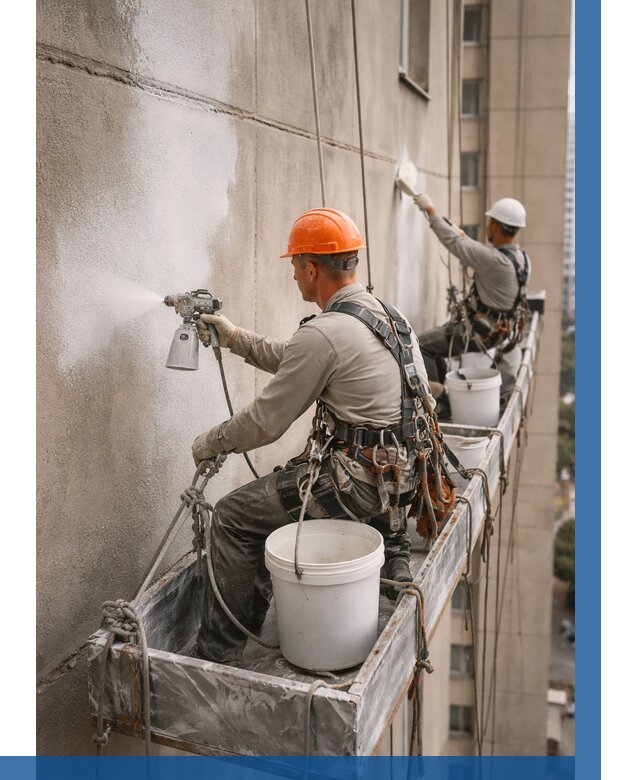 Грунтовка фасада на высоте в Шебекине от 122 р. | ВЫСОТНИК-Шбк