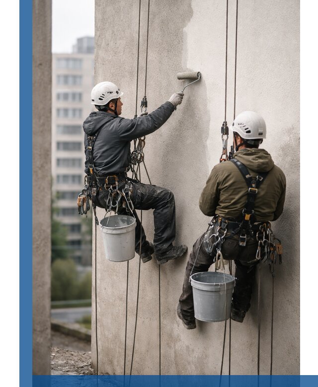 Покраска фасадов высотными альпинистами в Шебекине с гарантией