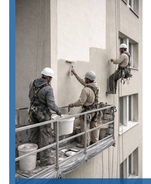 Покраска оштукатуренного фасада в Шебекине под ключ с гарантией