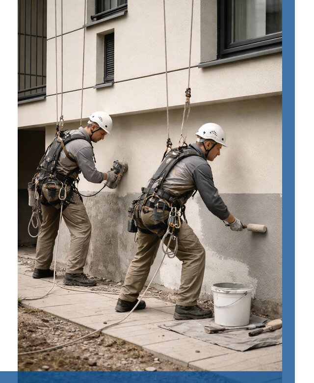 Окраска цоколя здания в Шебекине от 458 р. под ключ | ВЫСОТНИК-Шбк