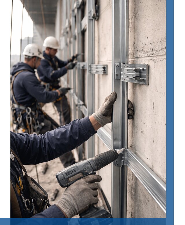 Монтаж подсистемы вентфасада в Шебекине от 865 р. | ВЫСОТНИК-Шбк