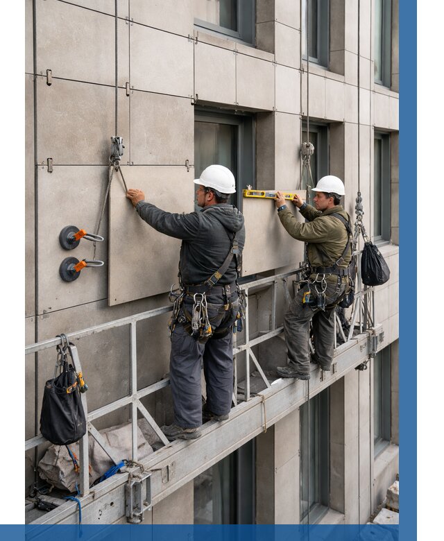 Монтаж керамогранита на фасад в Шебекине от 2545 р. | ВЫСОТНИК-Шбк