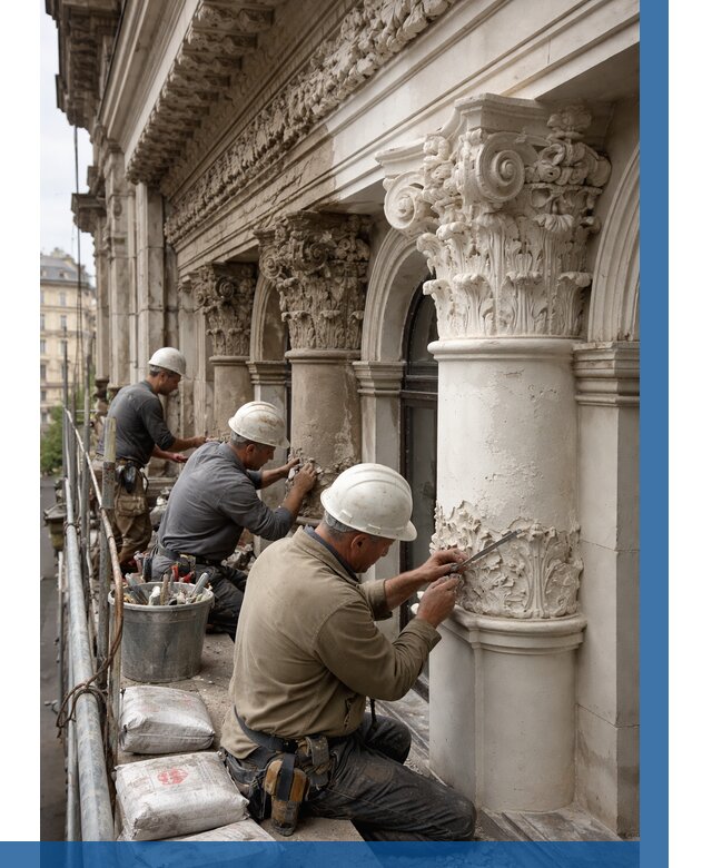 Реставрация фасадной лепнины в Шебекине от 2545 р. | ВЫСОТНИК-Шбк