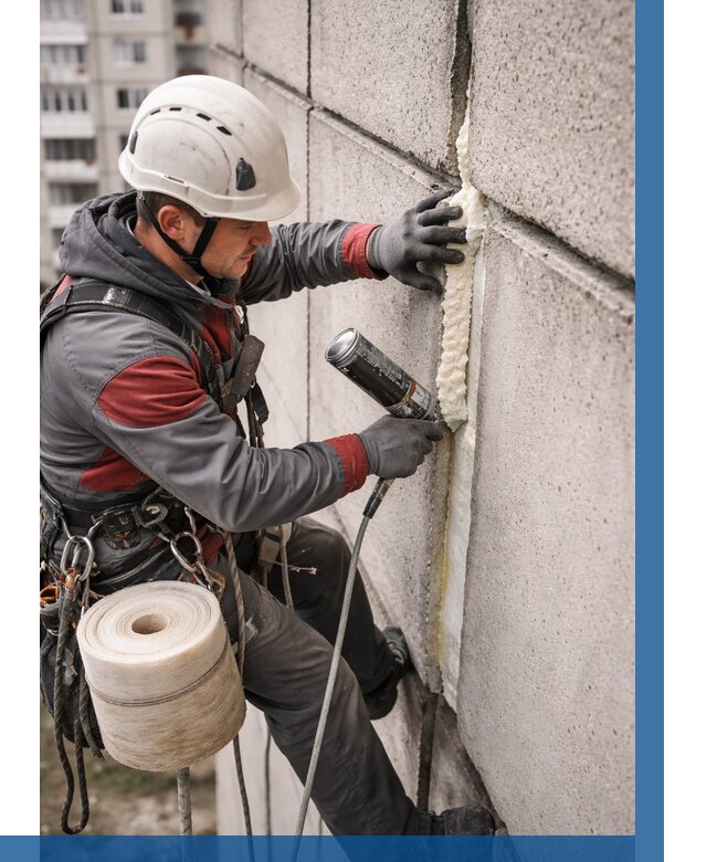 Утепление межпанельных швов в Шебекине от 713 р. | ВЫСОТНИК-Шбк