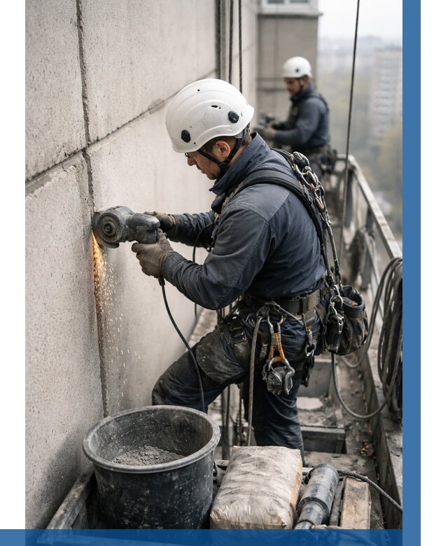 Штробление межпанельных швов в Шебекине от 1222 р. | ВЫСОТНИК-Шбк