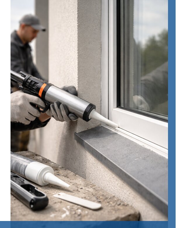Герметизация монтажных швов окон в Шебекине от 662 р. | ВЫСОТНИК-Шбк
