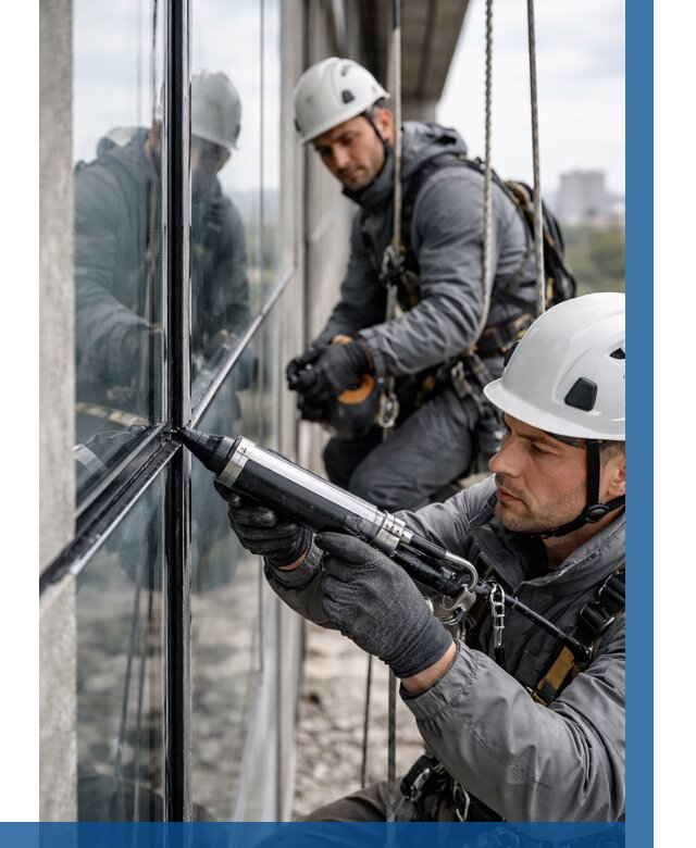 Герметизация витражных швов в Шебекине от 662 р. | ВЫСОТНИК-Шбк