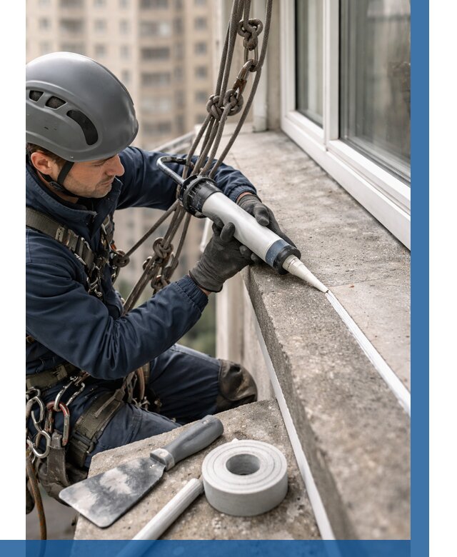 Герметизация балконного козырька в Шебекине от 4581 р. | ВЫСОТНИК-Шбк