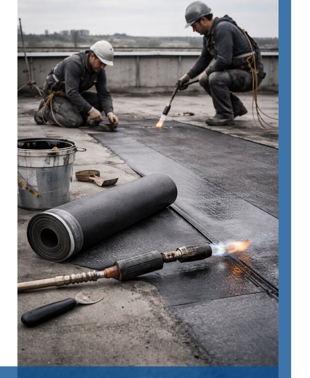 Ремонт рулонной кровли в Шебекине от 662 р. | ВЫСОТНИК-Шбк