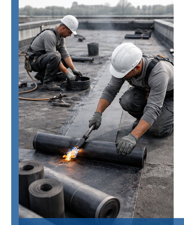 Ремонт рулонной кровли в Шебекине герметизация и восстановление