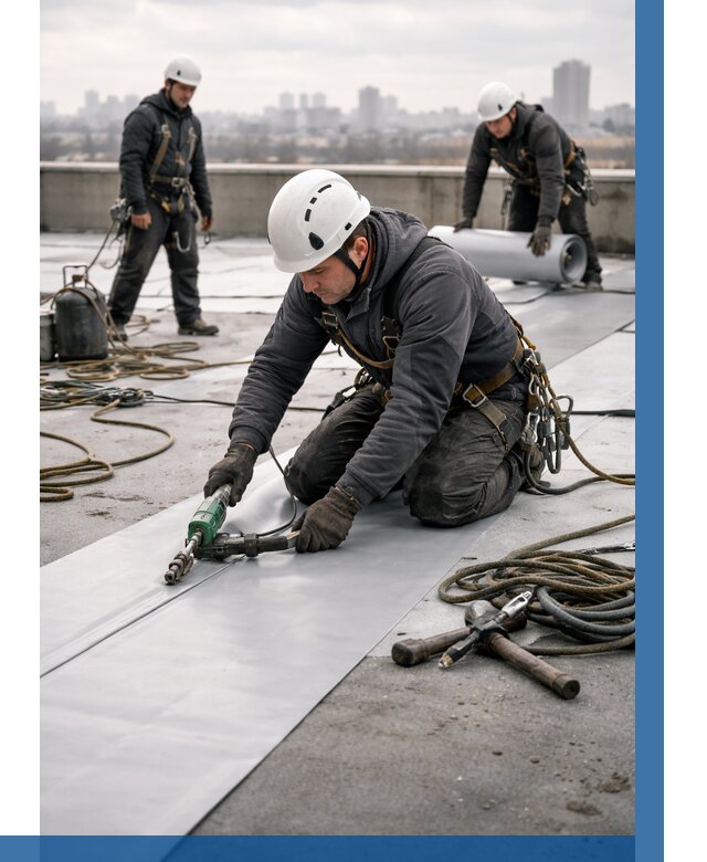 Ремонт мембранной кровли в Шебекине от 1833 р./м2 | ВЫСОТНИК-Шбк