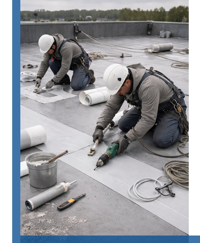 Ремонт мембранной кровли в Шебекине качественно и с гарантией