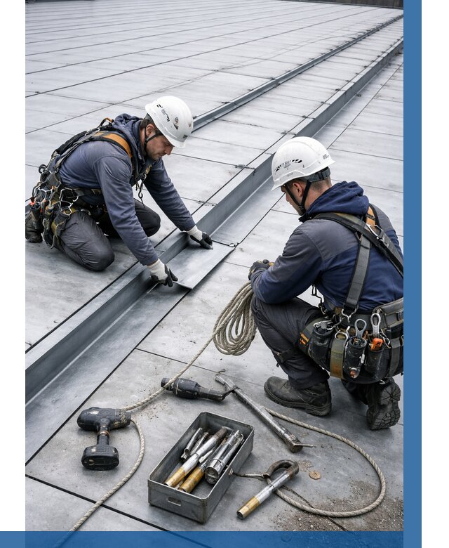 Ремонт фальцевой кровли в Шебекине от 713 р. | ВЫСОТНИК-Шбк