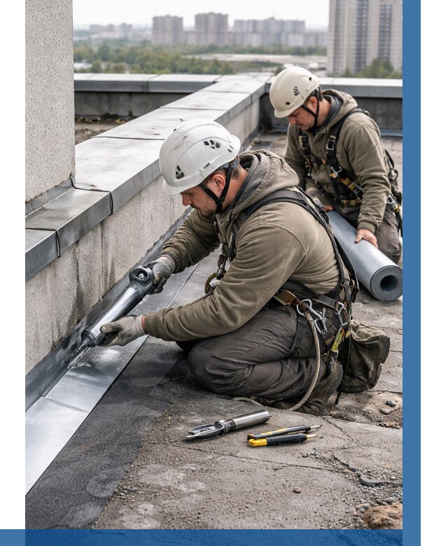 Ремонт кровельных примыканий в Шебекине от 1222 р. | ВЫСОТНИК-Шбк