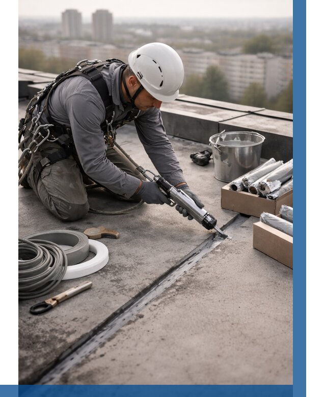 Герметизация швов кровли в Шебекине от 458 р./м2 | ВЫСОТНИК-Шбк