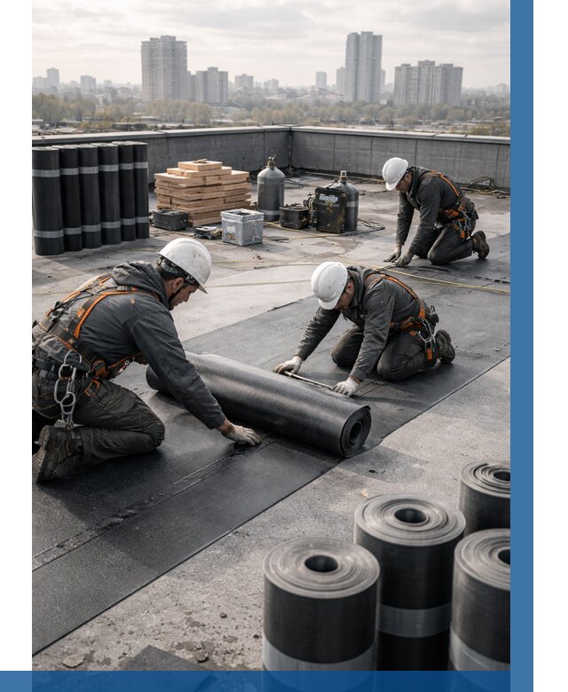 Монтаж мягкой кровли под ключ в Шебекине от 458 р. | ВЫСОТНИК-Шбк