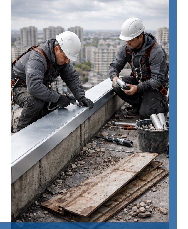 Замена парапетных крышек под ключ в Шебекине от 1222 р. | ВЫСОТНИК-Шбк