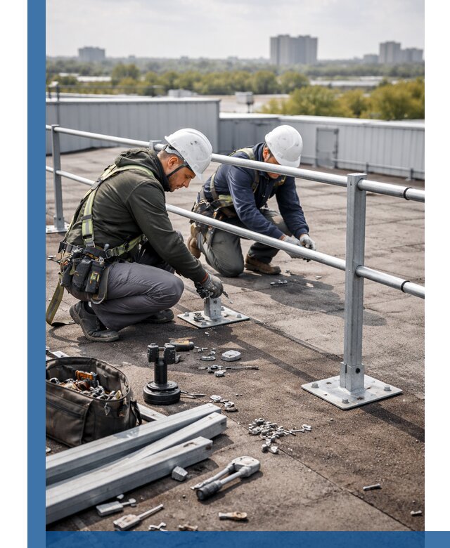 Монтаж кровельного ограждения в Шебекине под ключ с гарантией