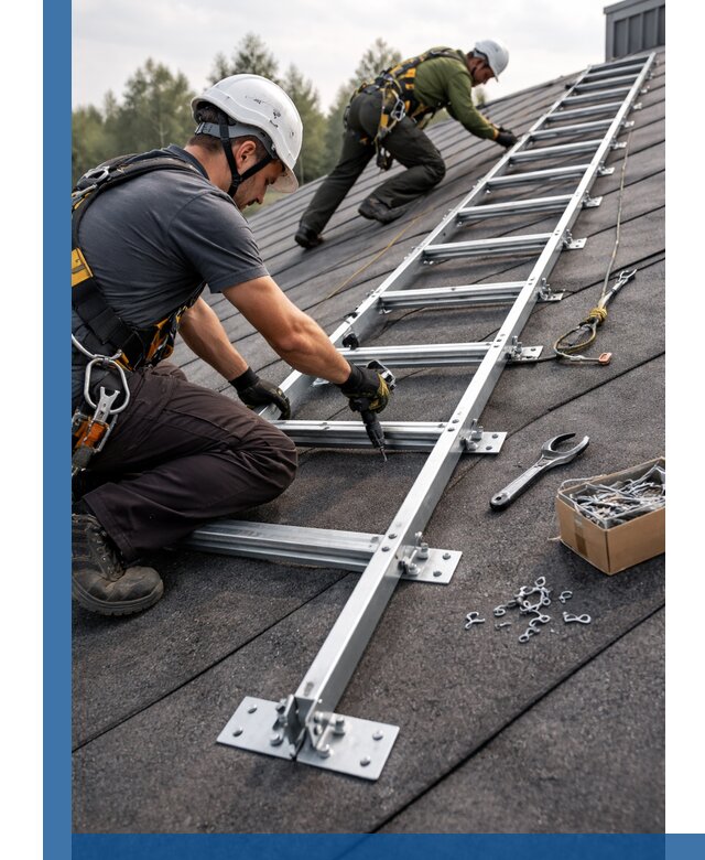 Профессиональный монтаж кровельной лестницы в Шебекине под ключ