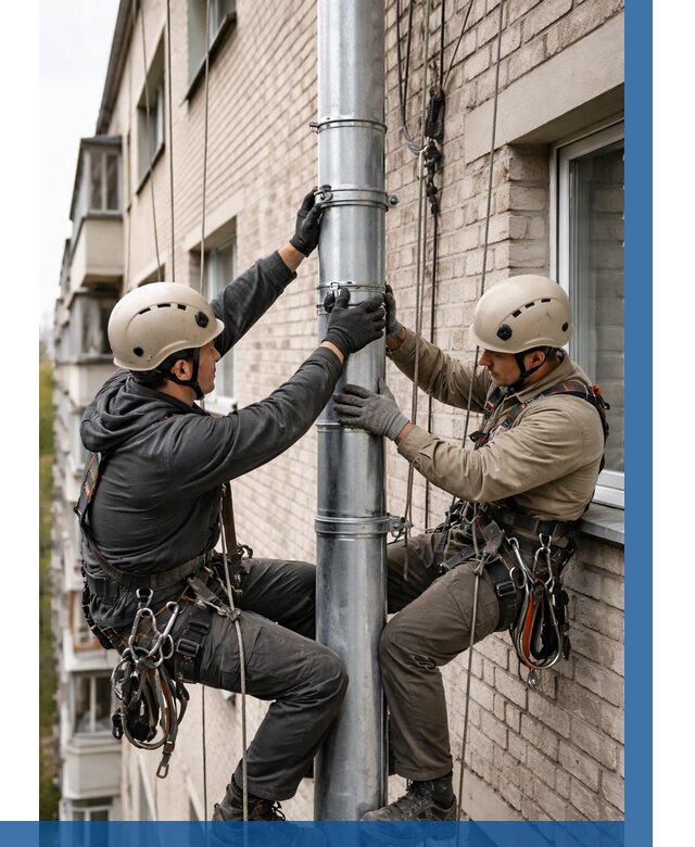 Замена водосточных труб в Шебекине от 6618 р. | ВЫСОТНИК-Шбк