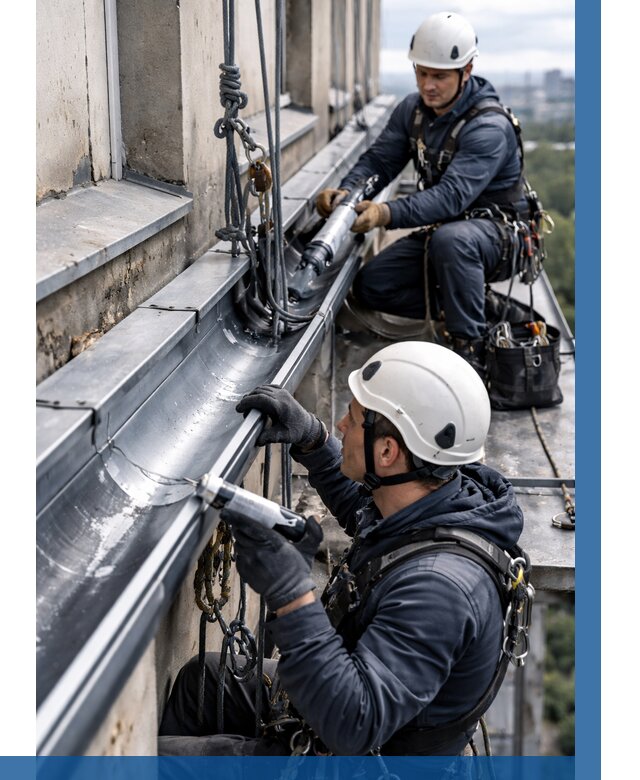 Ремонт водосточных желобов в Шебекине от 6618 р. | ВЫСОТНИК-Шбк