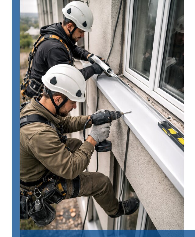 Профессиональный монтаж оконных отливов и отведения воды в Шебекине