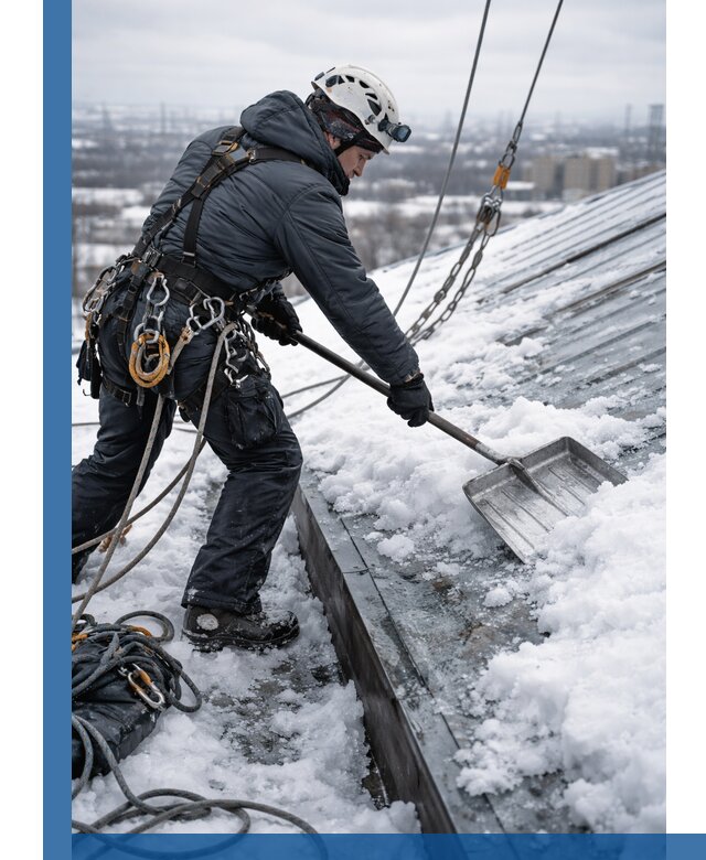 Профессиональная очистка кровли от снега и наледи в Шебекине