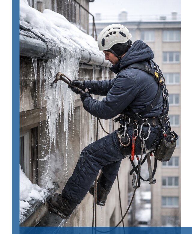 Удаление наледи и чистка водостоков в Шебекине оперативно и безопасно