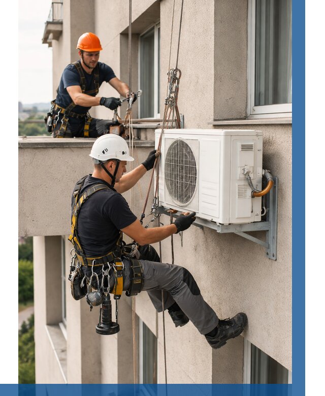 Монтаж внешнего блока кондиционера в Шебекине от 6618 р. | ВЫСОТНИК-Шбк