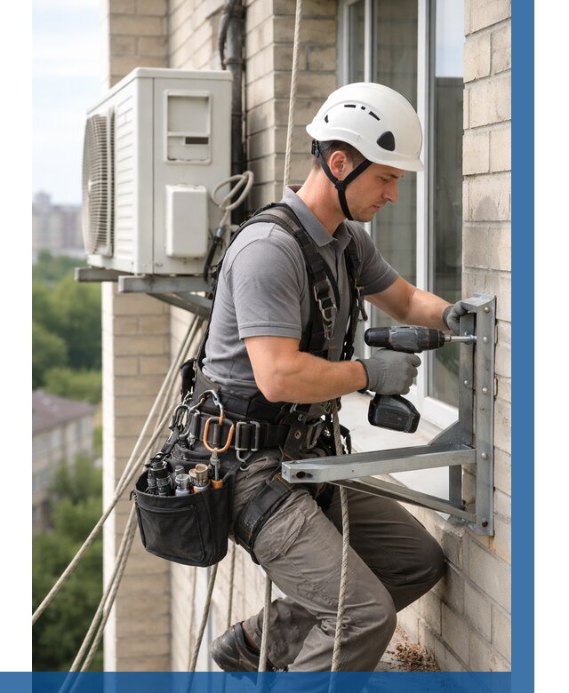 Установка кронштейнов кондиционера в Шебекине от 3563 р. | ВЫСОТНИК-Шбк