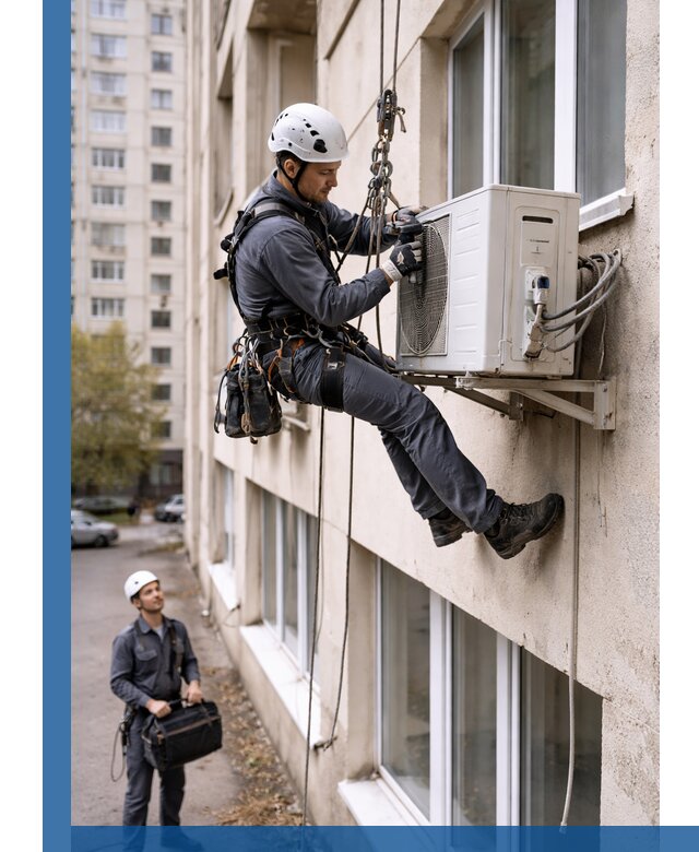 Демонтаж внешнего блока кондиционера в Шебекине профессионально