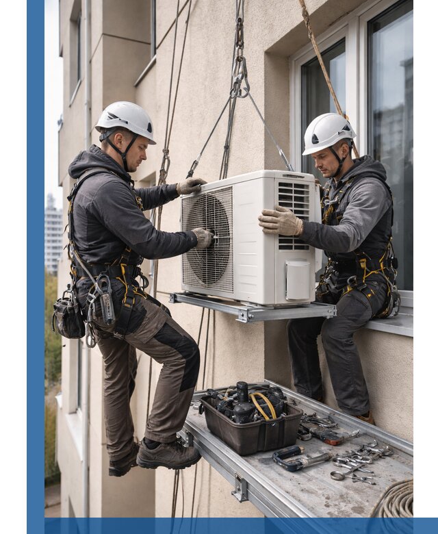 Перенос внешнего блока кондиционера в Шебекине с монтажом и крепежом