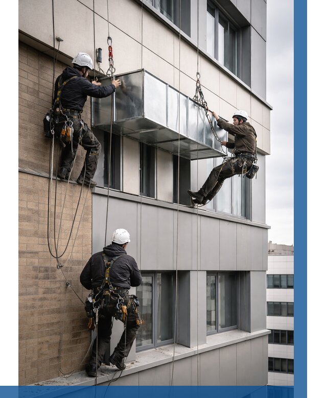 Монтаж воздуховодов на фасаде в Шебекине от 1527 р. | ВЫСОТНИК-Шбк