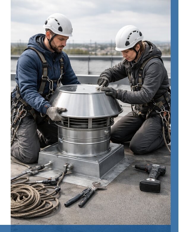 Установка дефлекторов на кровле в Шебекине от 4581 р. | ВЫСОТНИК-Шбк