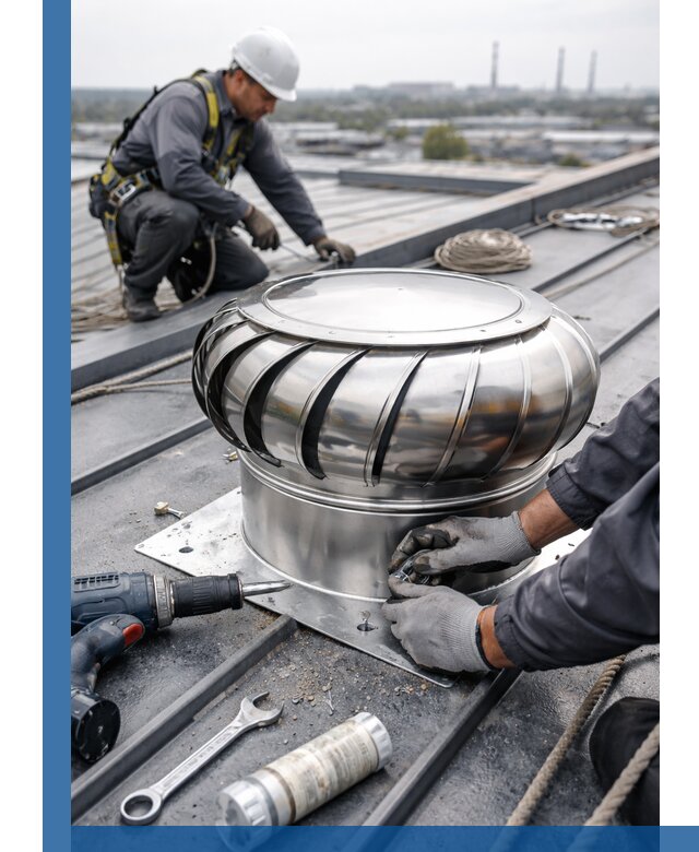 Установка дефлекторов на кровле в Шебекине профессионально