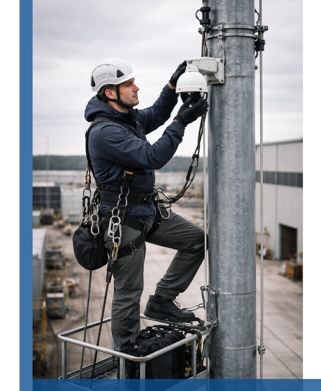 Профессиональная установка видеокамер на мачте в Шебекине