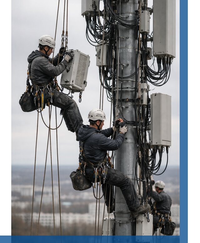 Монтаж оборудования связи на мачте в Шебекине от 7636 р. | ВЫСОТНИК-Шбк