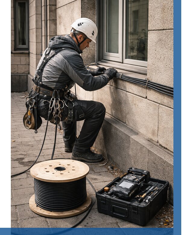 Прокладка оптоволоконного кабеля в Шебекине от 814 р. | ВЫСОТНИК-Шбк