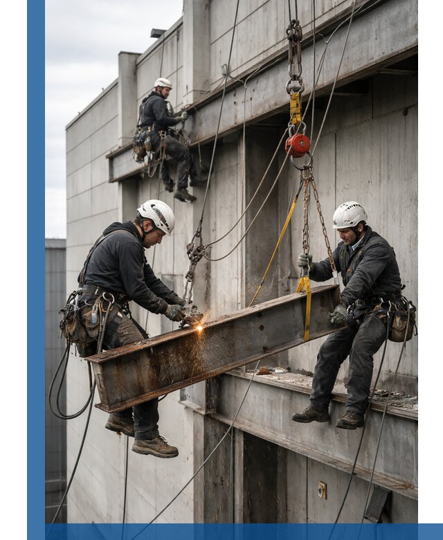 Демонтаж металлоконструкций на высоте в Шебекине под ключ