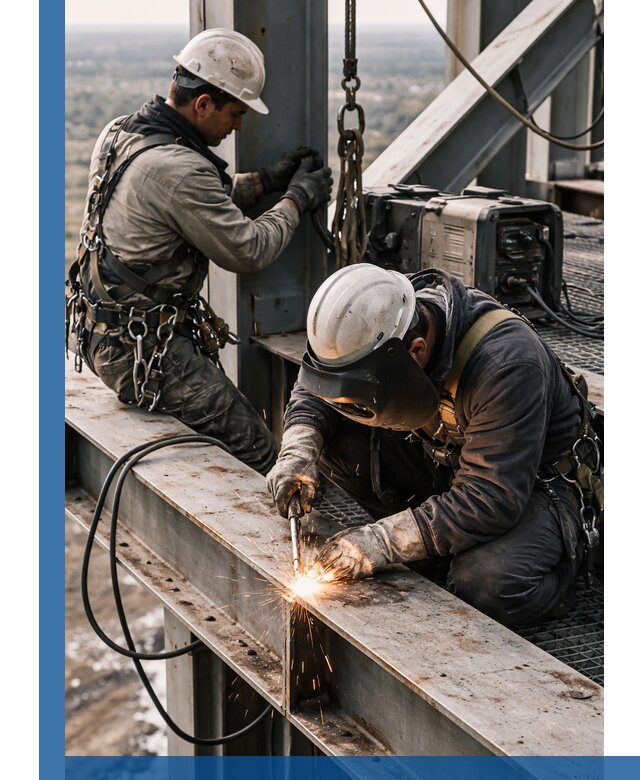 Высотные сварочные работы в Шебекине для промышленных объектов