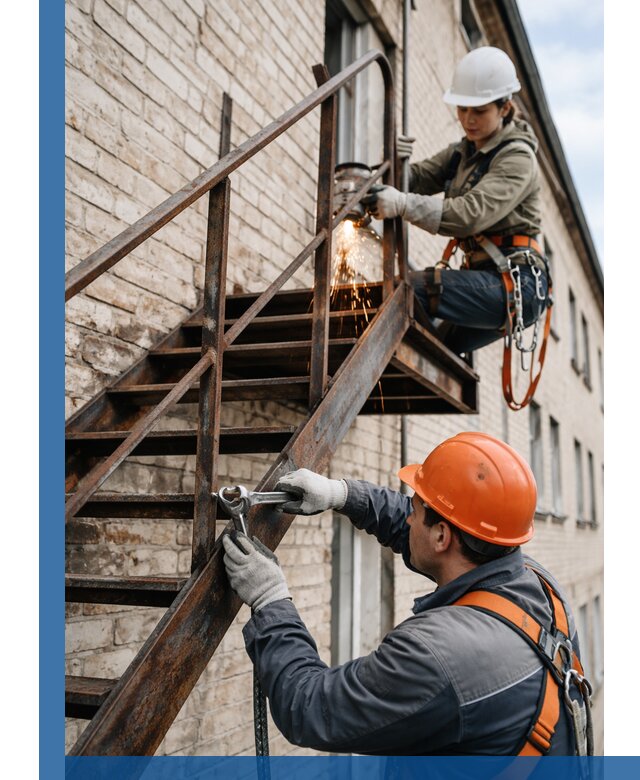 Ремонт и восстановление пожарных лестниц с выездом в Шебекине